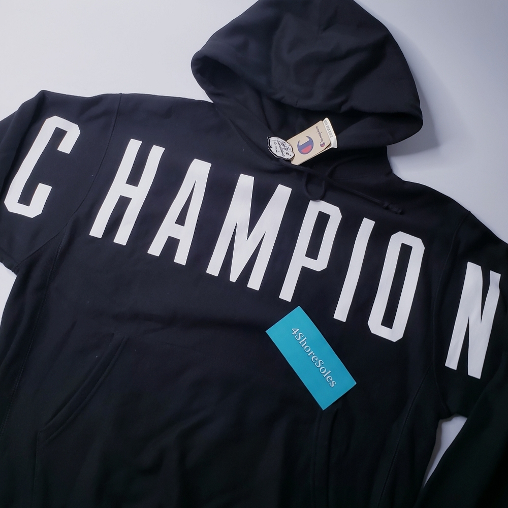Champion Reverse Weave Spellout Hoodie L